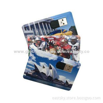 Credit Card-shape USB Flash Drive, Durability with Magnetic, Shock- and Moisture-proof